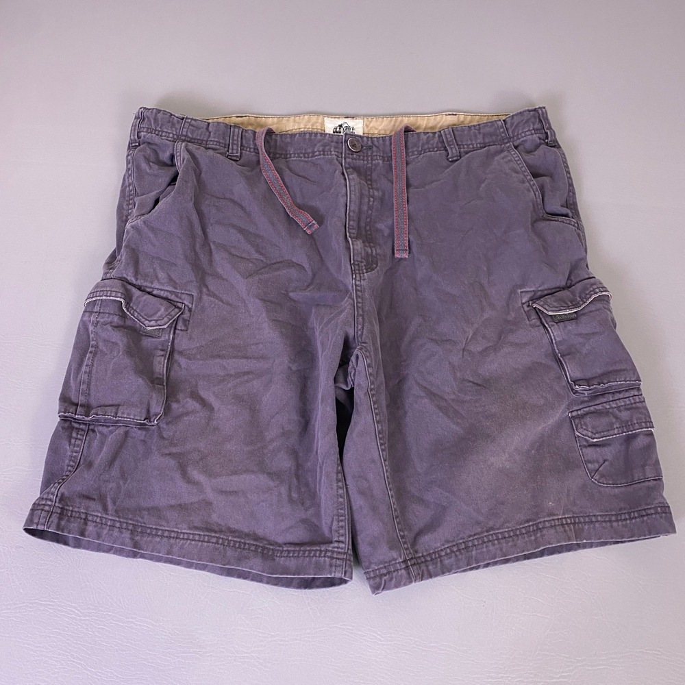Old Mill Cargo Shorts Mens Size 42 Gray Cotton Canvas Relaxed Fit Utility Hiking